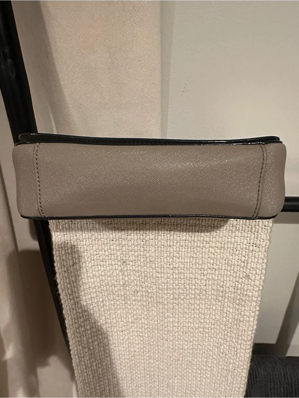 Tory Burch taupe leather shoulder or crossbody bag with gold chain